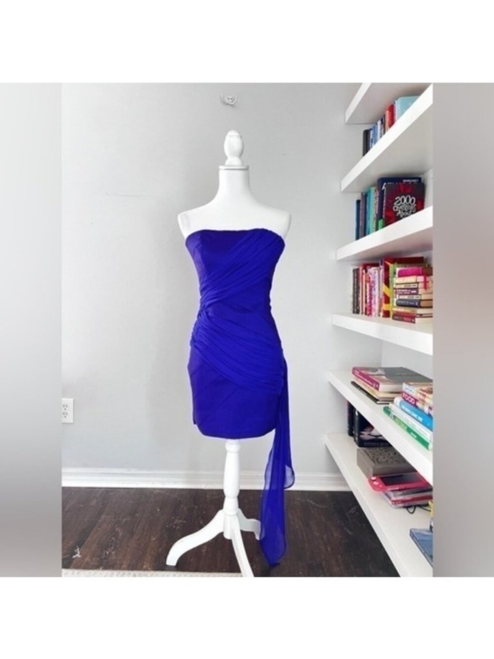 Jessica McClintock Vintage Strapless purple Mini Dress size 6